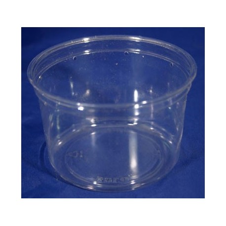 16 oz Crystal Clear Deli Cups - Punched - 500ct (pinnPACK)