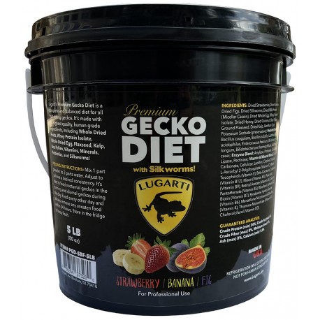 Premium Gecko Diet - Strawberry / Banana / Fig - 5 lb (Lugarti)